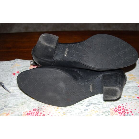 VIONIC RORY LEATHER BLACK BUCKLE BOOTS SIZE 8.5M - Picture 4 of 4